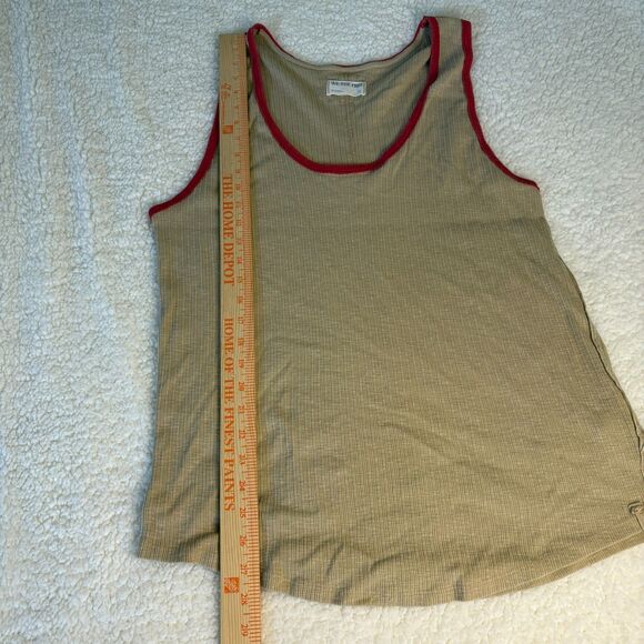 We the Free Oversized Tank Top Women's XL Tan Red Ribbed Boho - Picture 5 of 8